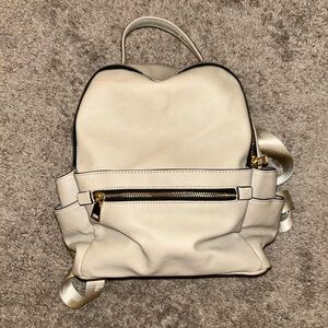 Elegant Casual Cream Mini Backpack
